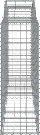 vidaXL Gabionkurver buede 13 stk 300x50x140/160 cm galvanisert jern