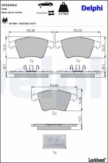 DELPHI LP2224LC Bremseklosser
