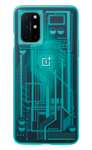 OnePlus 8T Quantum Bumper Case Cyborg Cyan - Mobildeksel i TPU