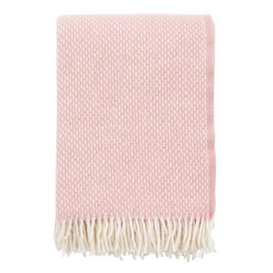 Klippan Yllefabrik Preppy pledd Misty rose