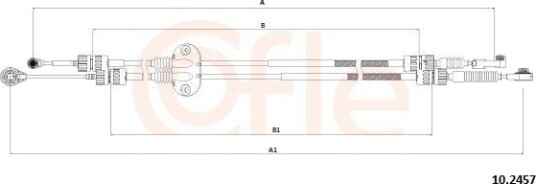 Kabel, girmekanisme COFLE 92.10.2457 Kabel, girmekanisme COFLE 92.10.2457