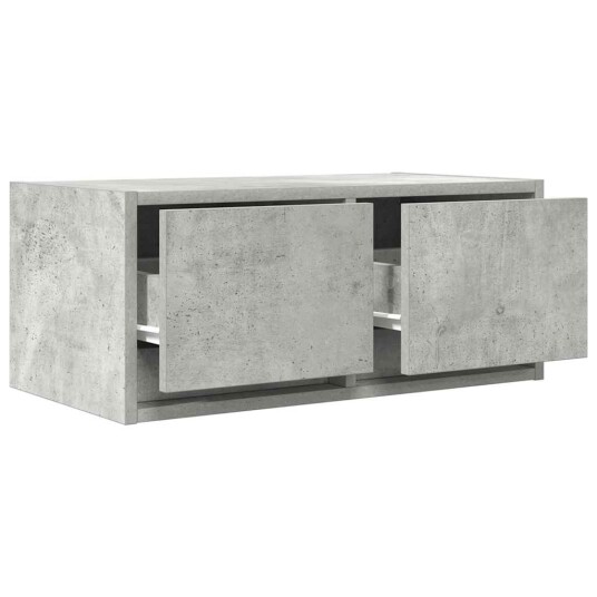 TV benker 2 stk betonggrå 60x31x25,5 cm konstruert tre TV benker 2 stk betonggrå 60x31x25,5 cm konstruert tre
