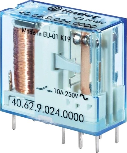 Finder 40.62.8.230.0000 Printrelé 230 V/Dc 10 A 2X Omkobler