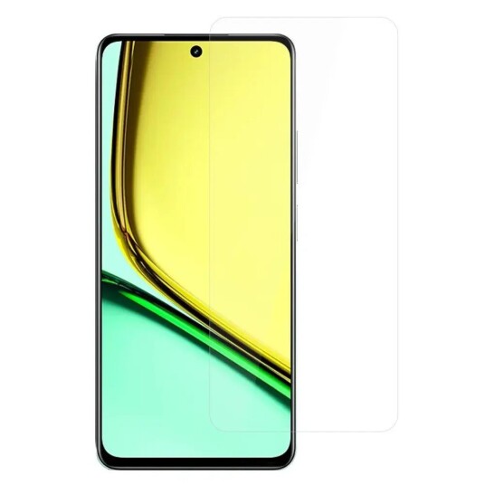 INCOVER Realme C67 (5G) Arc Edge Herdet Glas Skjermbeskytter - Case Friendly - Gjennomsiktig
