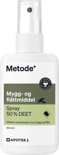 Metode 50 % DEET myggmiddel spray 60 ml Metode 50 % DEET myggmiddel spray 60 ml