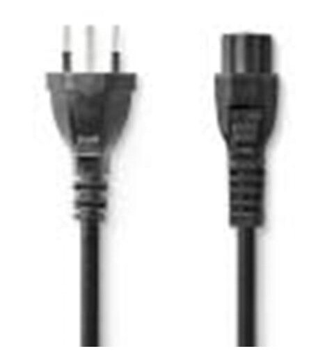 Nedis Power Cable | CH Type 12 | IEC 320 C5 | Straight | Straight | Nickel Plated | 2.00 m
