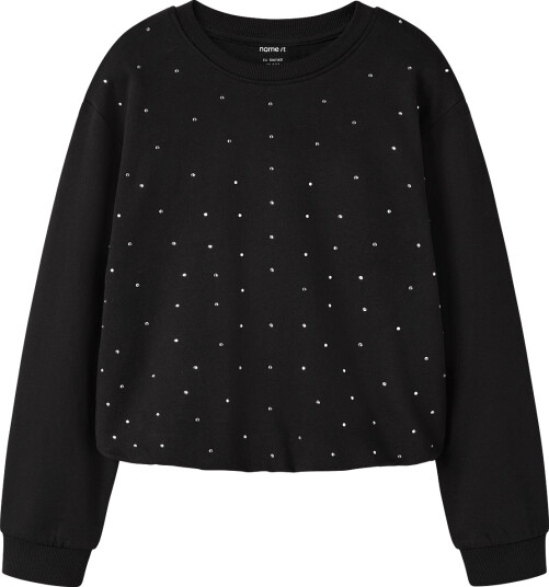Name It Nkfnoluvi Ls Nreg Sweat Bru Black 146 152