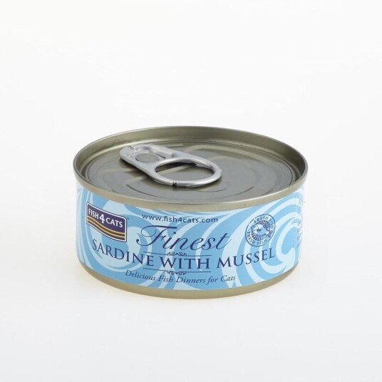 Fish4Cats Våtfôr Sardin og Musling 70g - Naturlig Kattemat med Helsefordeler