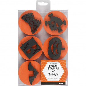 Skumstemplerhalloweendia. 7,5 cmtykkelse 2,5 cm6 stk.