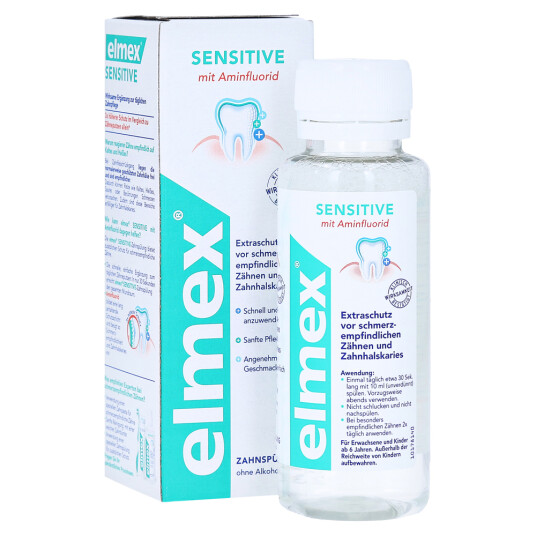 Elmex Sensitive Munnvann Med Amine Fluorid 100 ml. Elmex Sensitive Munnvann Med Amine Fluorid 100 ml.