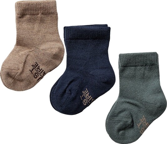 Hust & Claire Foty 3pk ull/bambus sokker til barn blues (37 39) 37 39