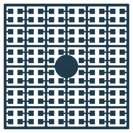 Pixelhobby Midi perler 217 Mørk turkis 2x2mm 140 piksler