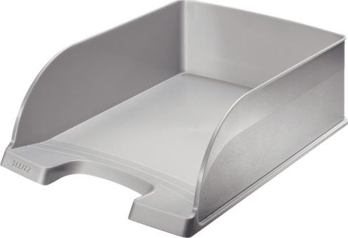 Esselte Leitz Leitz Briefablage Plus Jumbo Din A4 Polystyren Silber Stående Eller Forskjøvet Stabelbar Stort Gripeåpning 5233 00 84   1 Stk