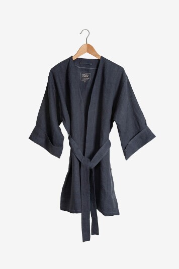 Lovely Linen   Kimono Lovely i vasket lin   Grå