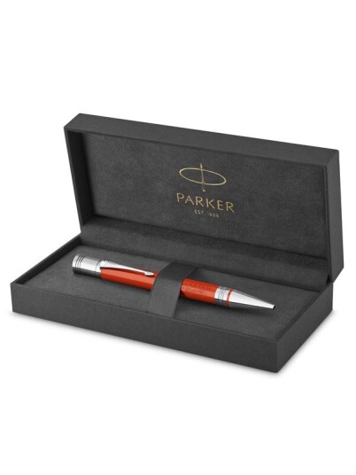 Parker Duofold Ballpoint Pen  Classic Big Rød Vintage  Medium Point Svart Ink Refill  Premium Gift Box