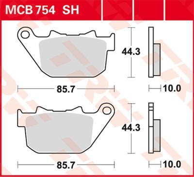 Bremseklosser TRW MCB754SH
