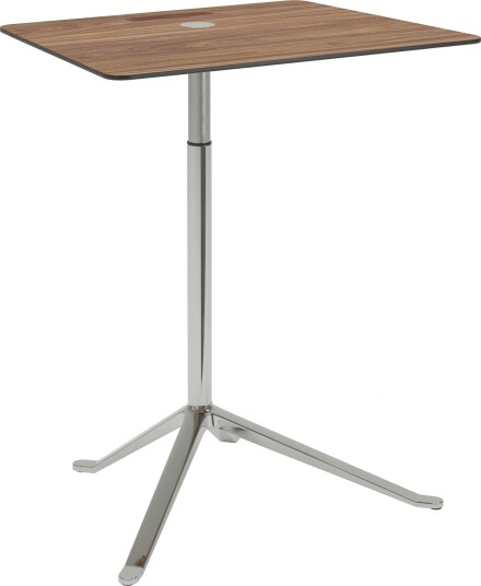 Little Friend KS13 Sidebord Høydejusterbart Valnøtt/Polert Aluminium