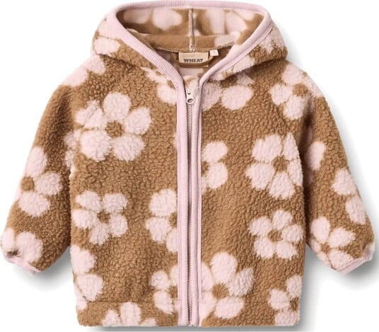 Wheat Fleece Cardigan L/S Martinus Brown 80
