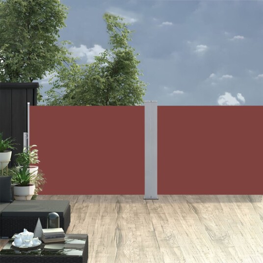 vidaXL Uttrekkbar sidemarkise 120x1000 cm brun
