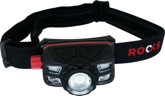 Rooks Hodelykt OK-03.3020 med sensor 450 lm zoom Li-po-batteri IP67 Rekkevidde 110 m