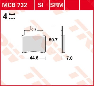 Bremseklosser TRW MCB732SI Bremseklosser TRW MCB732SI