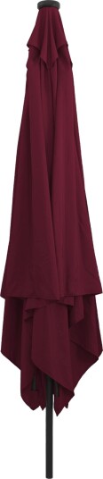 Firkanthageparasol med LED lamper 295x245 cm Burgunder