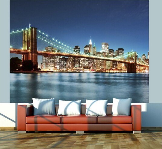 Fototapet Mousserande Brooklyn Bridge 400x309 - Artgeist sp. z o. o.