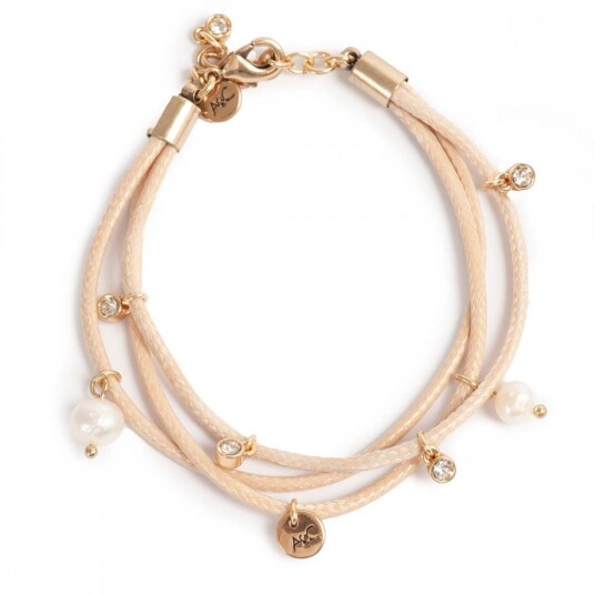 A&C Oslo Armbånd med charms beige