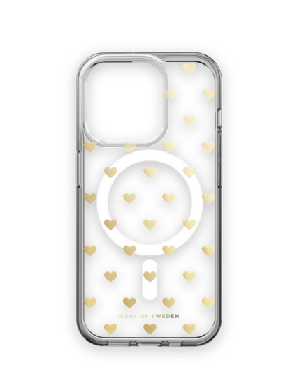 Ideal Of Sweden Clear MagSafe Case Golden Hearts (IDCLCMS-I2361P-506)