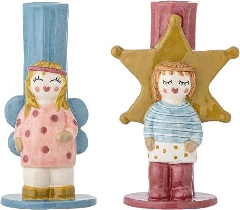 Bloomingville Bisby lysestake 15 cm Multi farge 2 stk Bloomingville Bisby lysestake 15 cm Multi farge 2 stk