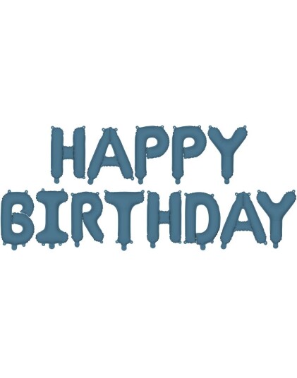 Marineblå Happy Birthday Folieballong Banner 340x35cm