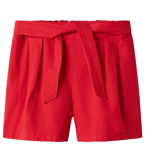 name it Nkffalinnen Shorts Red 164