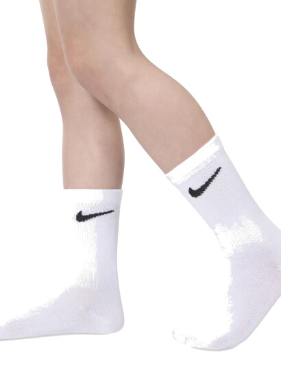 Nike 6W 6Pk Crew Sock White 23.5 27 Nike 6W 6Pk Crew Sock White 23.5 27