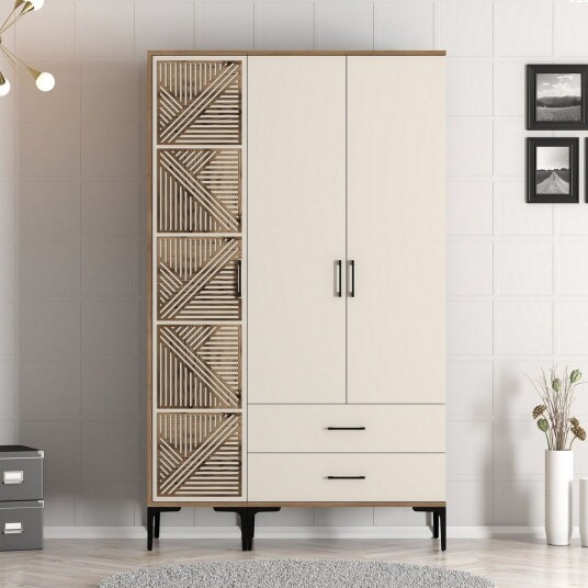 Kumsal Garderobe 120 cm - Cream