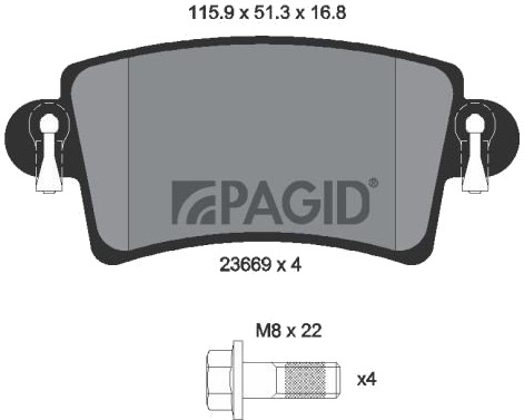 PAGID T1246N Bremseklosser PAGID T1246N Bremseklosser