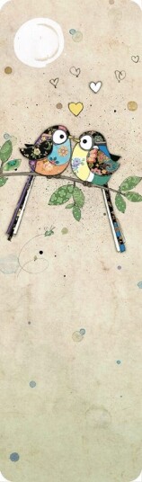 Bokmerke Bug Art fuglepar