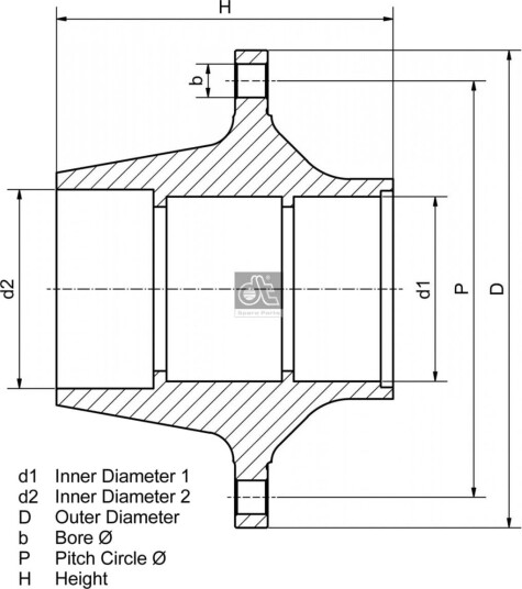 Hjulnav DT Spare Parts 10.30414