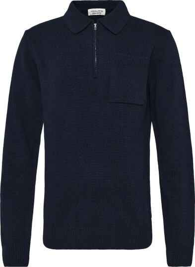 Casual Friday Cffelipo Lambswool Polo Knit - Navy - S