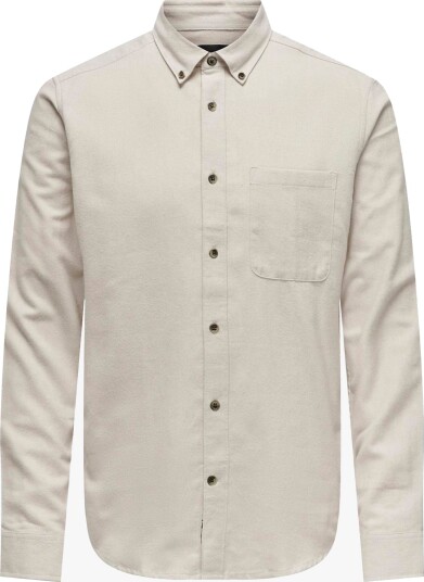 Only & Sons Gudmund Slim Solid Shirt Beige S