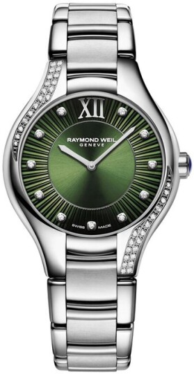 Raymond Weil Dameklokke 5132 S1S 52181 Noemia Grønn/Stål Ø32 mm