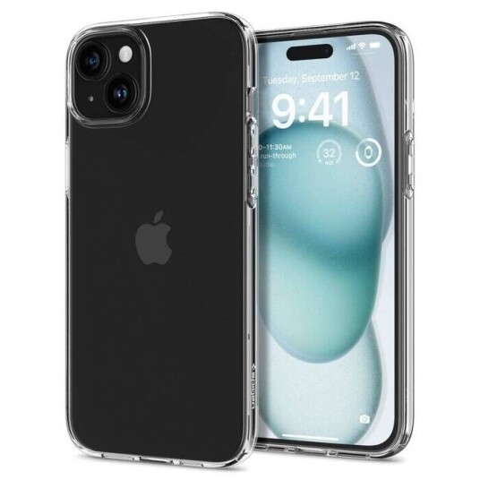 Spigen Mobildeksel Liquid Crystal TPU for iPhone 15 Transparent