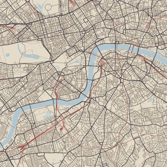 London Kart av Illux