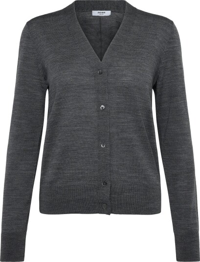 Reiss Simi Merino Cardigan   CHARCOAL GREY   M