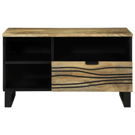 Media lagringsskap Brun 80 x 33.5 x 46 cm heltre mango Media lagringsskap Brun 80 x 33.5 x 46 cm heltre mango