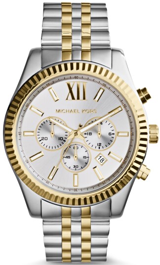 Michael Kors Herreklokke MK8344 Lexington Sølvfarget/Gulltonet stål