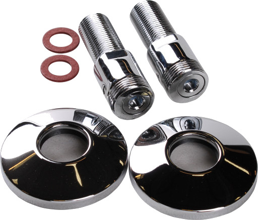3/4" x 1/2" Rett kobling med avstengningsventil