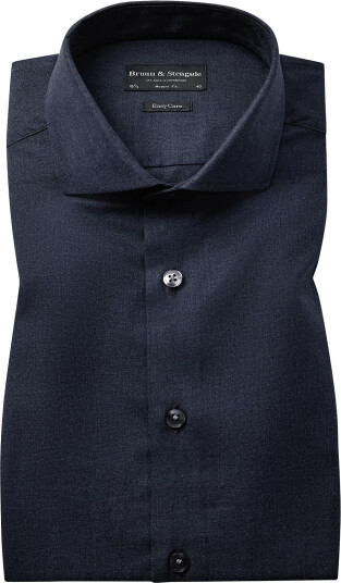 Bruun & Stengade Bs Kleinn Modern Fit Shirt   Navy   46