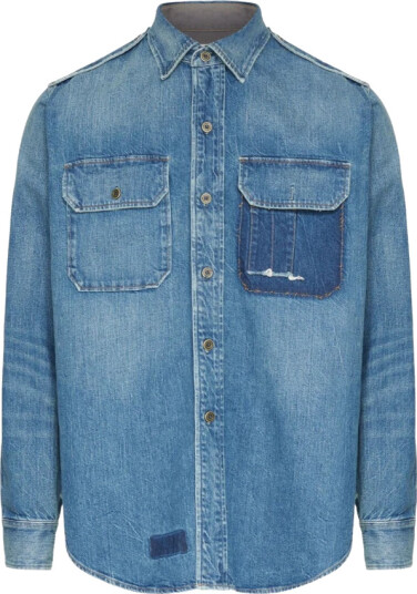 Maison Margiela Herre Skjorter Blå L, Maison Margiela Herre Skjorter Blå L,