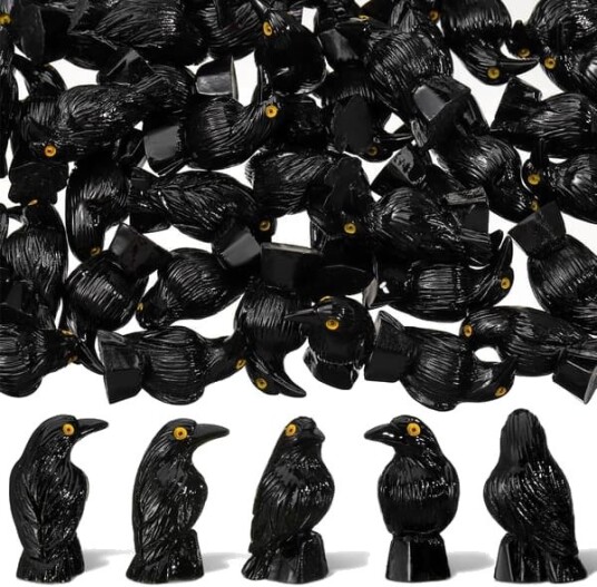 Halloween Miniatyrkråker i Harpiks Svart 50 stk