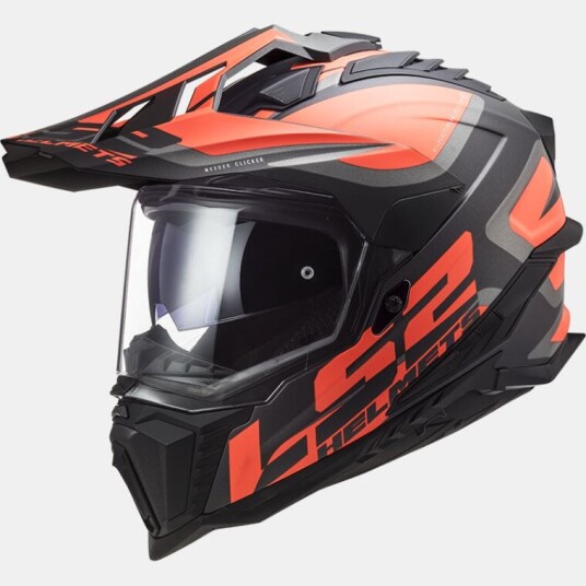 LS2 Endurohjelm MX701 Explorer Alter Matt Svart/Oransje XL